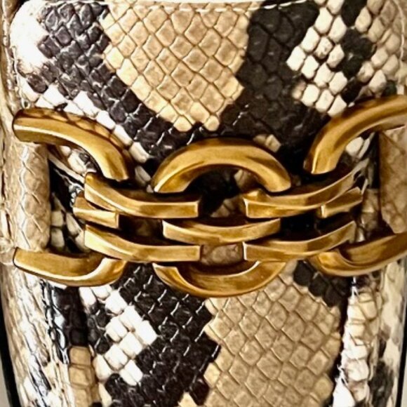 NEW Zara Animal Print 100% Leather Snakeskin Loafers, Size EU 37 - Picture 5 of 16